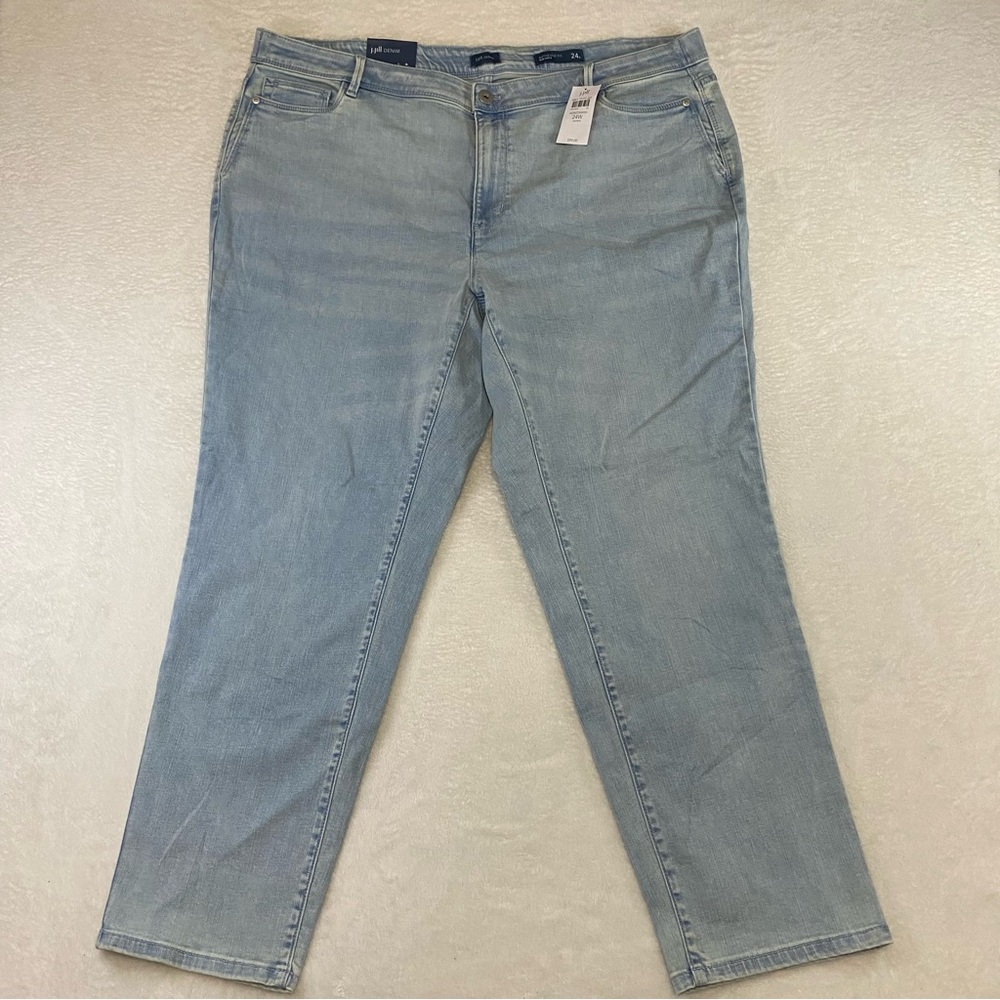 New J. Jill Jeans Women's 24 Authentic Fit Slim Ankle Horizon Wash Blue Denim